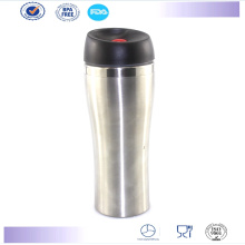 Neue Design Doppelwand Auto Becher Kaffeebecher Travel Mug mit Taste Deckel